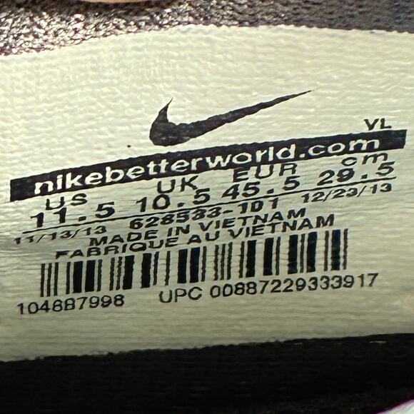 Nike Air Rival III White Black Leather Golf Shoes 628533-101 Men's Size 11.5 - Picture 9 of 10